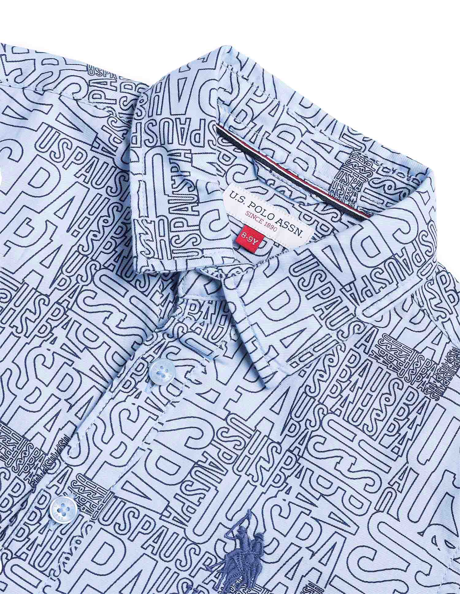 U.S.POLO KIDS BOYS SHIRT H/S UKSHT1386