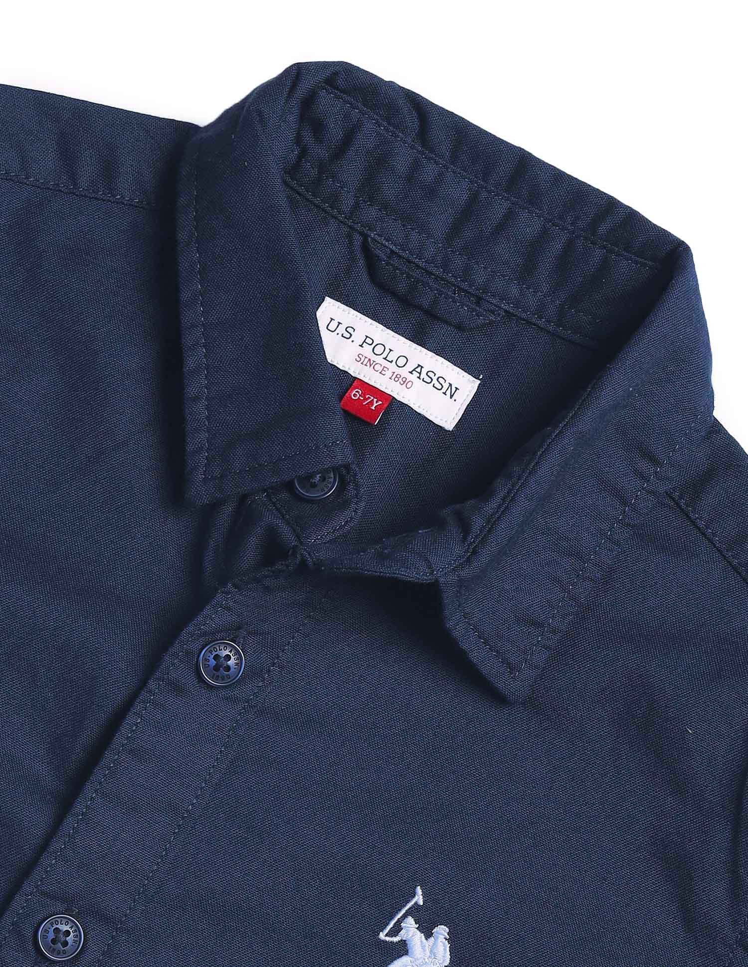 U.S.POLO KIDS BOYS SHIRT H/S UKSHT1380