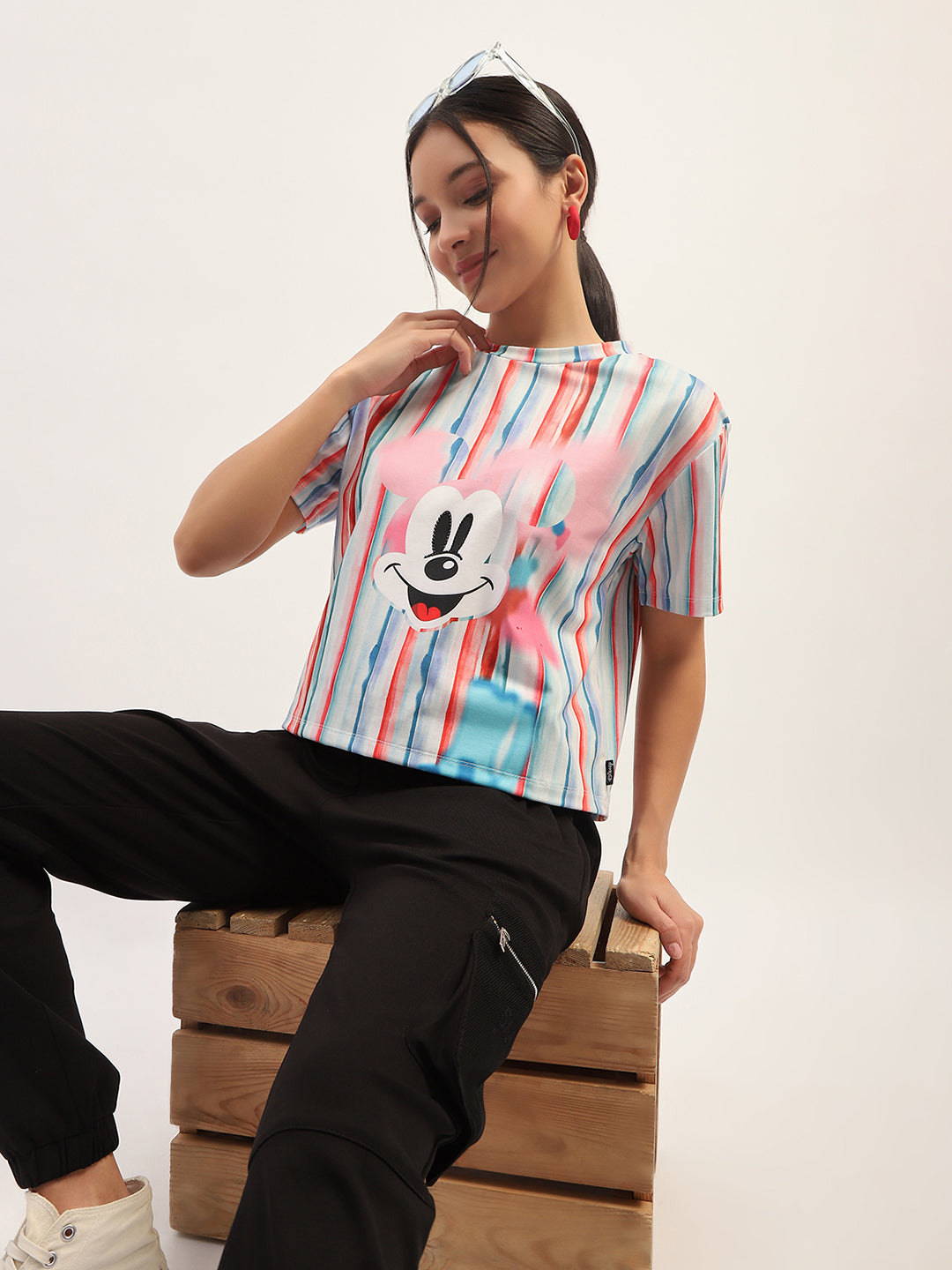 Madame Disney Printed White T-Shirt