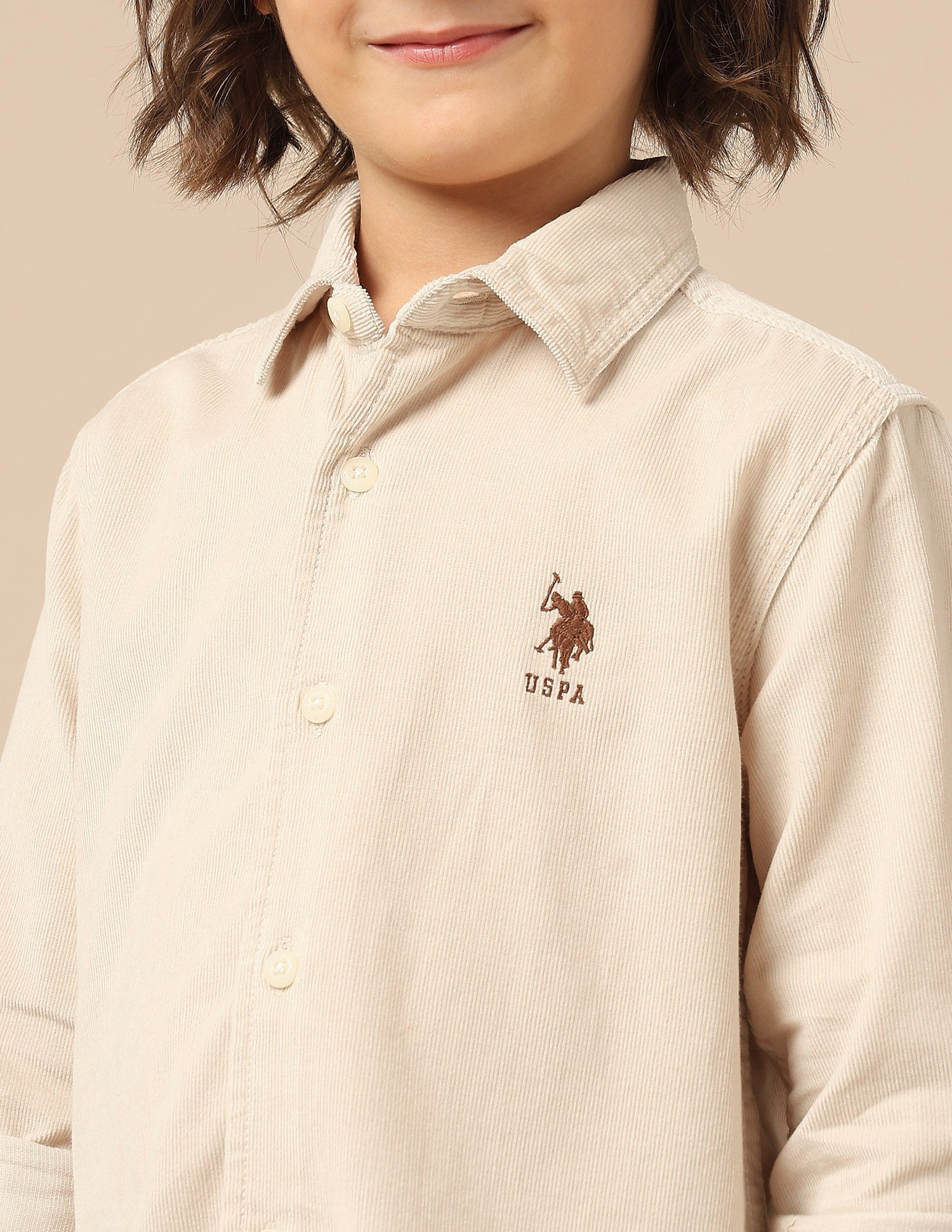 U.S.POLO KIDS BOYS SHIRT F/S UKSHT1641