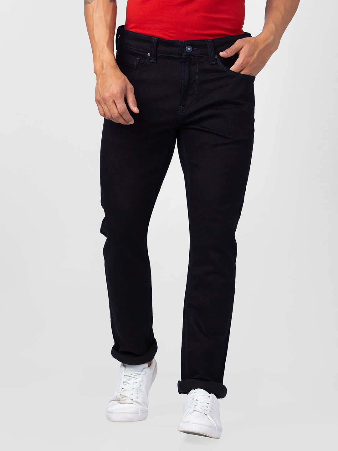 Spykar Mens Jeans Mdro1Bc016 Navy