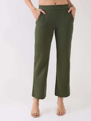 Spykar Ladies Western Pants Wktp1Be012 Seakelp Green