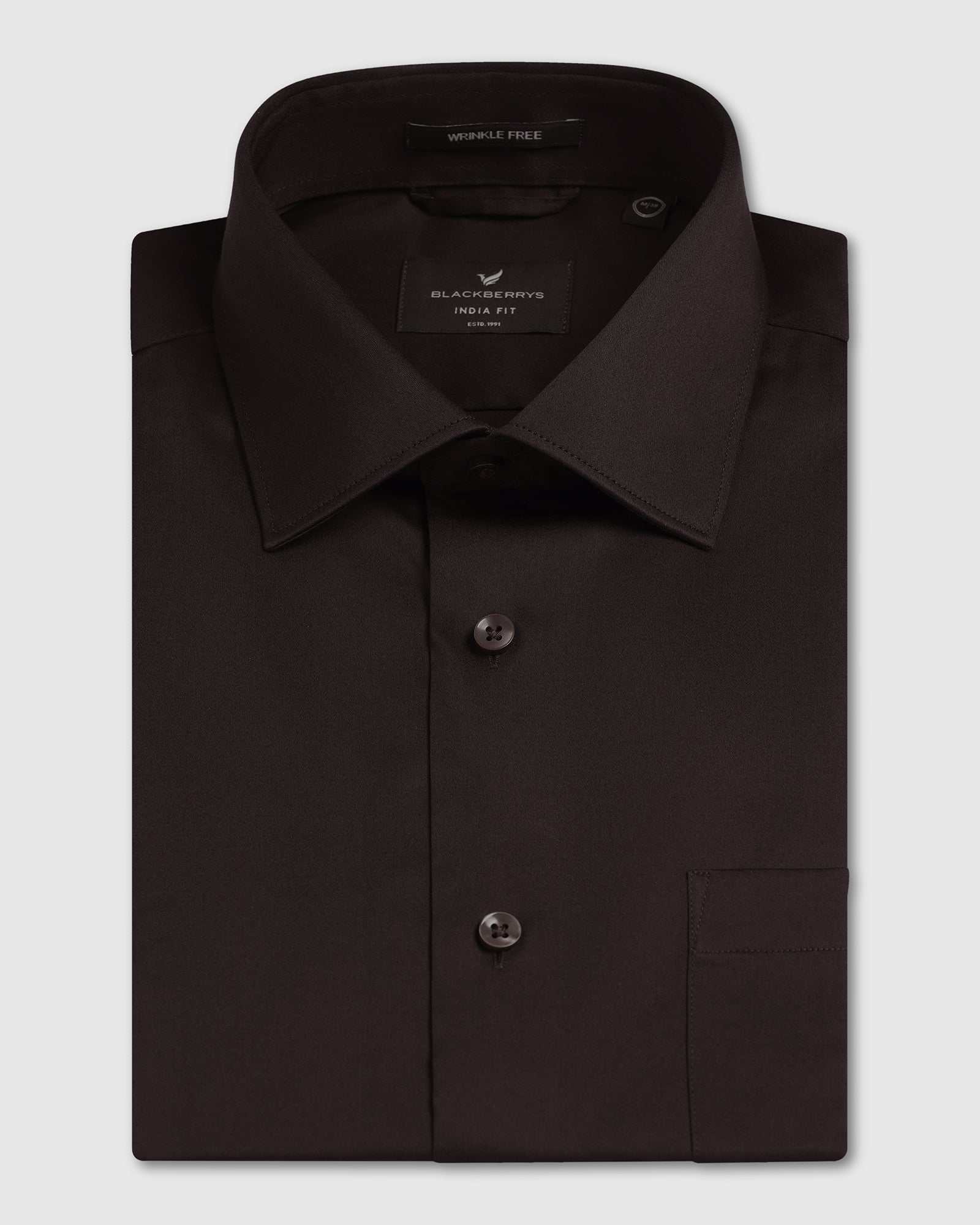 Blackberry Mens Formal Shirt F/S Bp-P1-So-Sylvia Chocolate