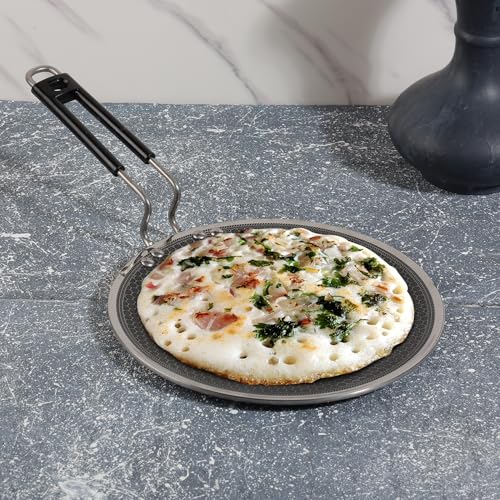 Lyte Club SAS Pro Platinum Triply Stainless Steel Hybrid Tawa 25 cm | 4 mm Thick | HexaShield Design Stick-Resistant Surface | Metal Spatula Safe | Induction Compatible | Roti, Paratha Tawa | PFOA Free