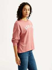 Women'S Brand Logo Crew Neck Sweatshirt