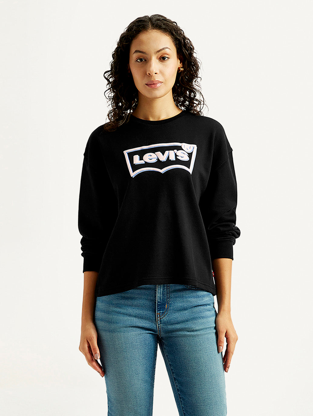 Women'S Brand Logo Crew Neck Sweatshirt