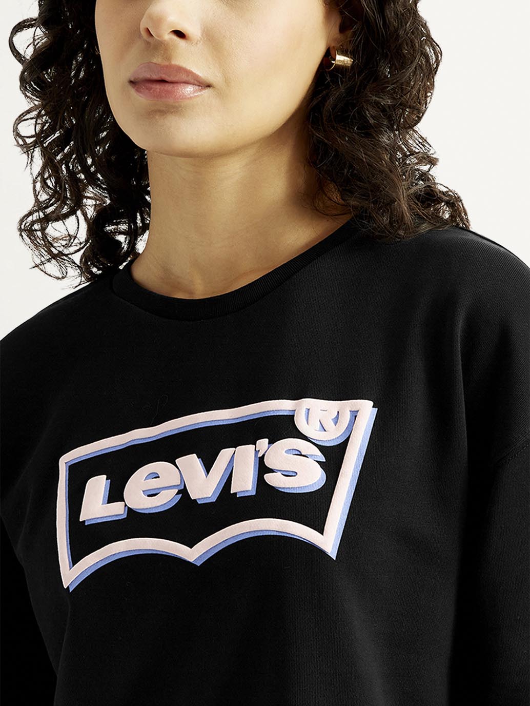 Women'S Brand Logo Crew Neck Sweatshirt
