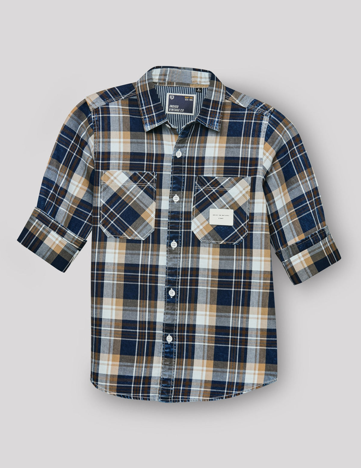 RUFF BOYS SHIRT F/S SK-09178 KHAKHI
