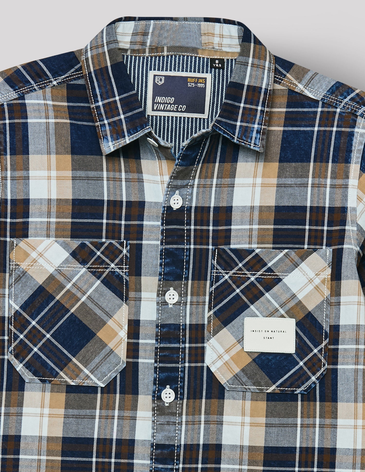 RUFF BOYS SHIRT F/S SK-09178 KHAKHI