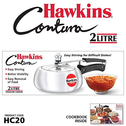 Hawkins Contura 2L Aluminium Inner Lid Pressure Cooker (Silver)