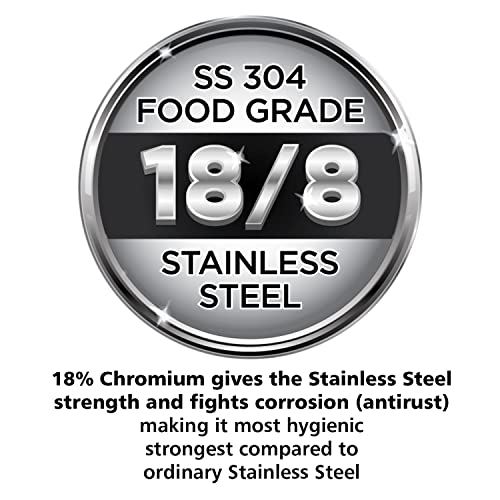 Hawkins 3 Litre Contura Pressure Cooker, Stainless Steel Inner Lid Cooker, Handi Cooker, Induction Cooker, Silver (SSC30)