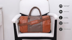 VIP Escape Polyester 52 Cms 2 Wheel Travel Duffle Trolly Bag DFT(Leather Brown, Small) - Goyalsons ShopMax