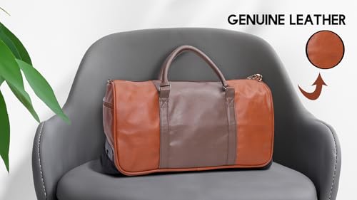 VIP Escape Polyester 52 Cms 2 Wheel Travel Duffle Trolly Bag DFT(Leather Brown, Small) - Goyalsons ShopMax