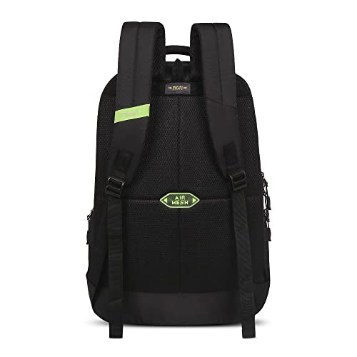Skybags Unisex Black Micro Dobby & Tpe Facric Face Adjustable Strap 25L Backpacks - Goyalsons ShopMax