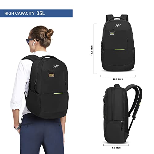 Skybags Unisex Black Micro Dobby & Tpe Facric Face Adjustable Strap 25L Backpacks - Goyalsons ShopMax