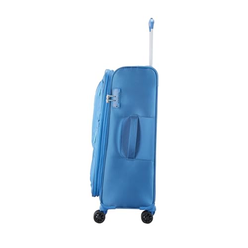 VIP Adept 69 Cm Medium Polyester Soft-Sided 8 Spinner Trolley Bag (Blue) - Goyalsons ShopMax