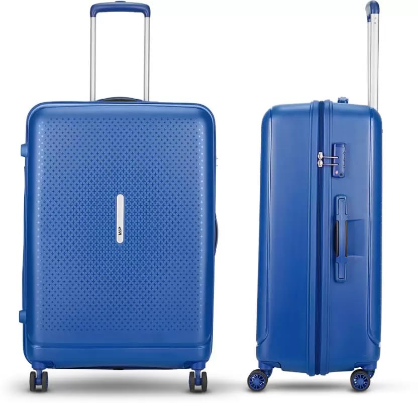 VIP Stargaze Active Polypropylene Luggage Set, 3 Pieces, TSA Lock, Anti Theft Zipper, Dual Wheels, 5 Year Warranty - Blue