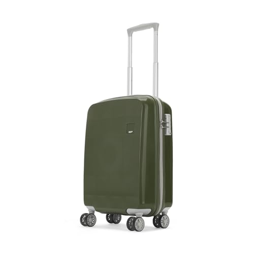 VIP Polypropylene (PP) Rigel Cabin 55 Cm (Small) 8 Spinner Wheels Trolley Bags for Travel, Hard Case Lightweight Bag with TSA Lock and Wet Pouch Suitcase for Travel (Green)