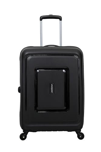 VIP Aristocrat Ultra Strong Polypropylene Hardsided Carry-On Luggagespinner 4 Wheels With Anti Theft Zipper Set Of 3 (55Cm+66Cm+76Cm) And 7 Years International Warranty (Black), Small, Medium, Large - Goyalsons ShopMax