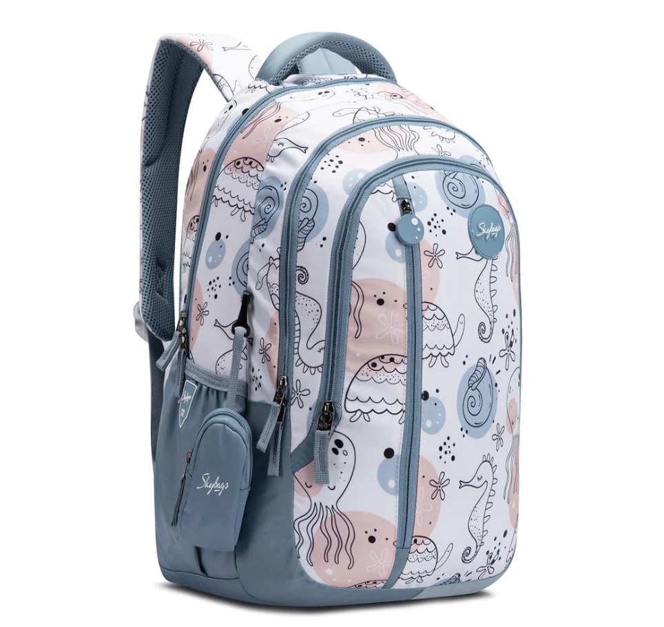 Skybags CHARM 01 4 Compartment SCHOOL BACKPACK CAMEO BLUE
