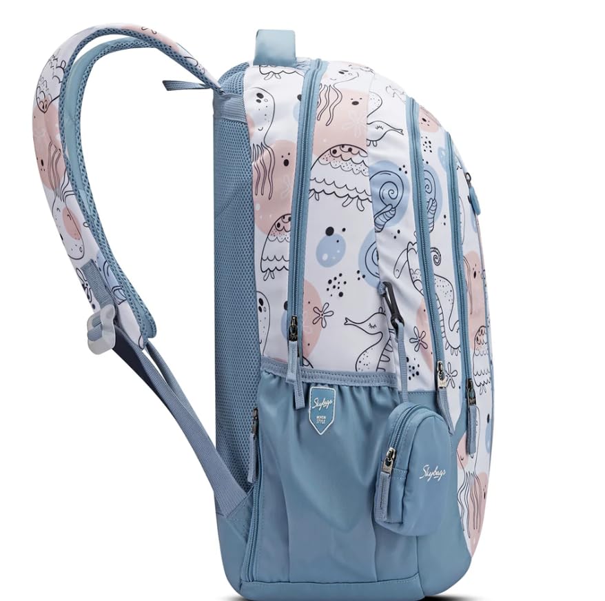 Skybags CHARM 01 4 Compartment SCHOOL BACKPACK CAMEO BLUE