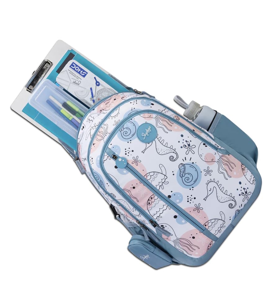 Skybags CHARM 01 4 Compartment SCHOOL BACKPACK CAMEO BLUE