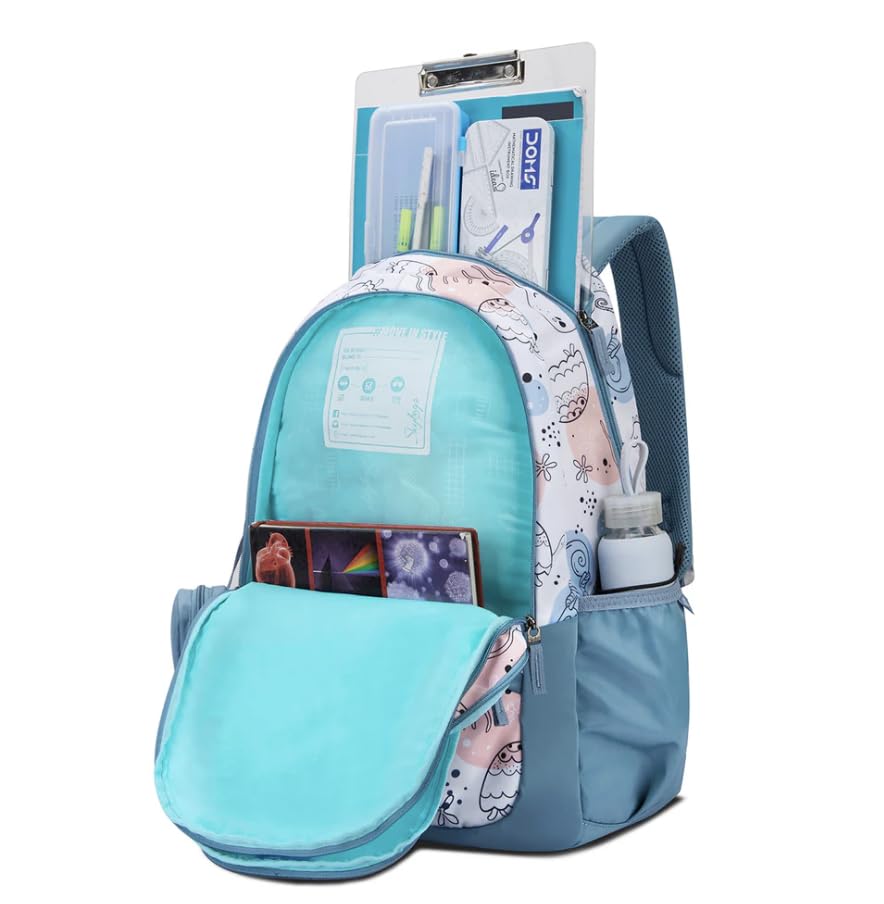 Skybags CHARM 01 4 Compartment SCHOOL BACKPACK CAMEO BLUE
