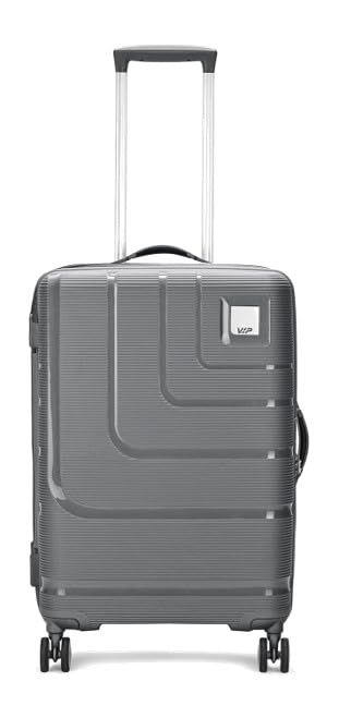 VIP Lexus Hardside Spinner Luggage with Flushed TSA Lock, PP Shell, Dual 8 Wheels, Anti-Theft Zipper, Free Luggage Cover (Caster Grey, Medium (66 cm))