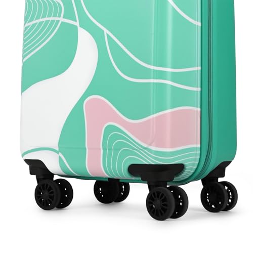 Skybags Polypropylene Spinner Paradise Cabin Trolley Bag 55cm|Small|Hard Luggage|Smooth 8-Wheel Suitcase|Combination Lock with Sturdy Anti-Theft Zipper|5-Year International Warranty-Unisex(Green) - Goyalsons ShopMax