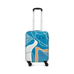 Skybags PC+PP Spinner Paradise Cabin Trolley Bag 55cm | Small | Hard Luggage | Smooth 8-Wheel Suitcase | Combination Lock with Sturdy Anti-Theft Zipper | 5-Year International Warranty - Unisex (Blue)