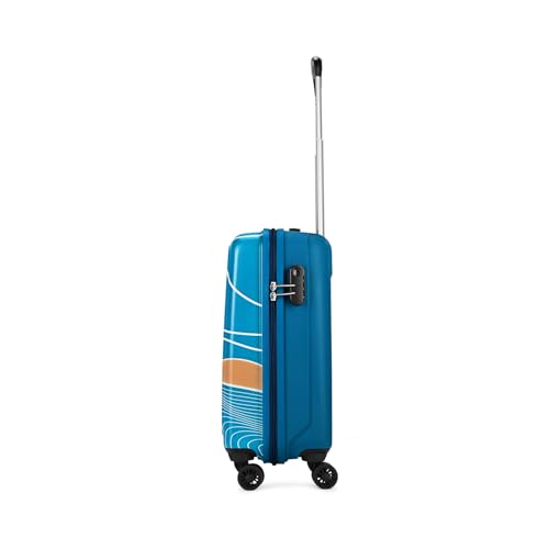 Skybags PC+PP Spinner Paradise Cabin Trolley Bag 55cm | Small | Hard Luggage | Smooth 8-Wheel Suitcase | Combination Lock with Sturdy Anti-Theft Zipper | 5-Year International Warranty - Unisex (Blue)