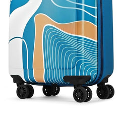 Skybags PC+PP Spinner Paradise Cabin Trolley Bag 55cm | Small | Hard Luggage | Smooth 8-Wheel Suitcase | Combination Lock with Sturdy Anti-Theft Zipper | 5-Year International Warranty - Unisex (Blue)