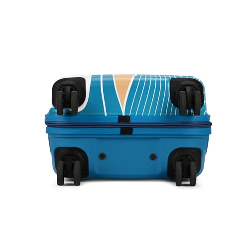 Skybags PC+PP Spinner Paradise Cabin Trolley Bag 55cm | Small | Hard Luggage | Smooth 8-Wheel Suitcase | Combination Lock with Sturdy Anti-Theft Zipper | 5-Year International Warranty - Unisex (Blue)