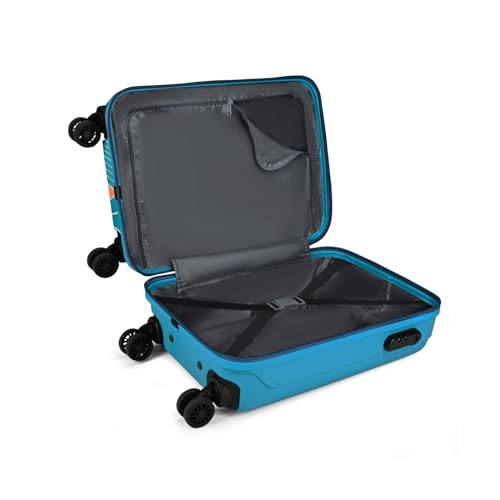 Skybags PC+PP Spinner Paradise Cabin Trolley Bag 55cm | Small | Hard Luggage | Smooth 8-Wheel Suitcase | Combination Lock with Sturdy Anti-Theft Zipper | 5-Year International Warranty - Unisex (Blue)