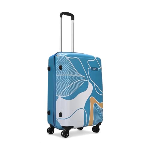 Skybags Paradise Check-in Trolley Bag 67cm | Medium | Hard Luggage | Smooth 8 Wheel Suitcase | Combination Lock with Sturdy Anti-Theft Zipper | 5-Year International Warranty - Unisex (Blue) - Goyalsons ShopMax