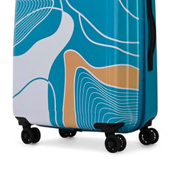 Skybags Paradise Check-in Trolley Bag 67cm | Medium | Hard Luggage | Smooth 8 Wheel Suitcase | Combination Lock with Sturdy Anti-Theft Zipper | 5-Year International Warranty - Unisex (Blue) - Goyalsons ShopMax