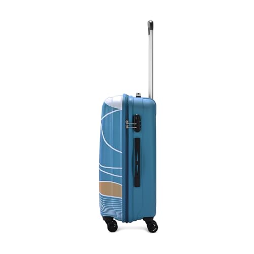 Skybags Paradise Check-in Trolley Bag 67cm | Medium | Hard Luggage | Smooth 8 Wheel Suitcase | Combination Lock with Sturdy Anti-Theft Zipper | 5-Year International Warranty - Unisex (Blue) - Goyalsons ShopMax