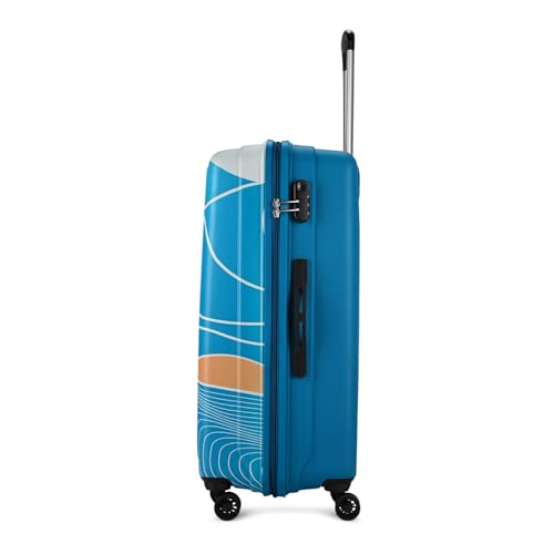 Skybags Polypropylene Spinner Paradise Check-in Trolley Bag 77cm|Large|Hard Luggage|Smooth 8-Wheel Suitcase|Combination Lock with Sturdy Anti-Theft Zipper|5-Year International Warranty-Unisex(Blue)