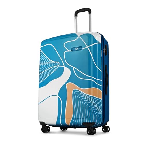 Skybags Polypropylene Spinner Paradise Check-in Trolley Bag 77cm|Large|Hard Luggage|Smooth 8-Wheel Suitcase|Combination Lock with Sturdy Anti-Theft Zipper|5-Year International Warranty-Unisex(Blue)