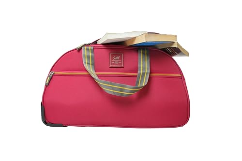 Skybags Polyester Soft In-Line Skate DFT Cabin Size Duffle Trolley Soft Bag|Lightweight,Durable,2-Wheel Travel Duffle with Telescopic Trolley Handle|Compact and Spacious Travel Bag(RED),30 cm - Goyalsons ShopMax