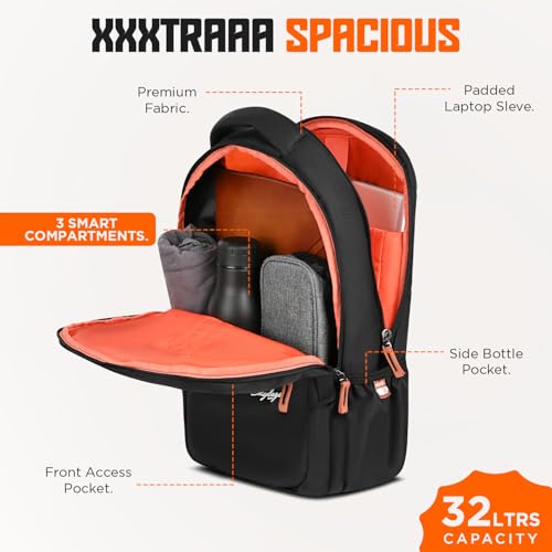 Skybags Vexel 01 32L Laptop Backpack (Black)