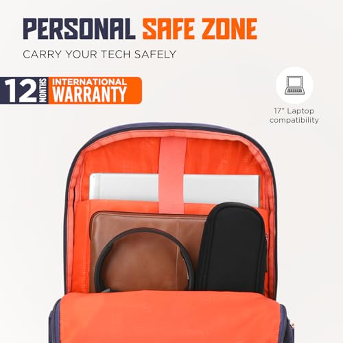 Skybags Vexel 01 Professional Backpack 32 Liters With Laptop Compartment for Men & Women (Navy Blue)