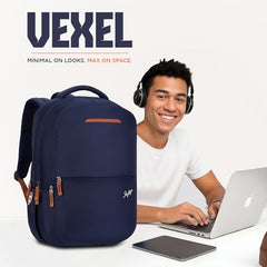 Skybags Vexel 01 Professional Backpack 32 Liters With Laptop Compartment for Men & Women (Navy Blue)