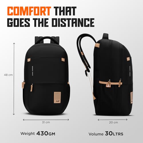 Skybags Zinex 01 30L Laptop Backpack (Black) - Goyalsons ShopMax