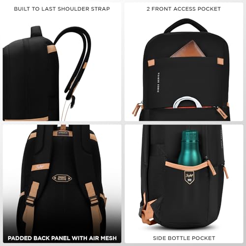 Skybags Zinex 01 30L Laptop Backpack (Black) - Goyalsons ShopMax