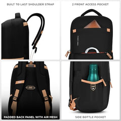 Skybags Zinex 01 30L Laptop Backpack (Black) - Goyalsons ShopMax