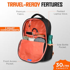Skybags Zinex 01 30L Laptop Backpack (Black) - Goyalsons ShopMax