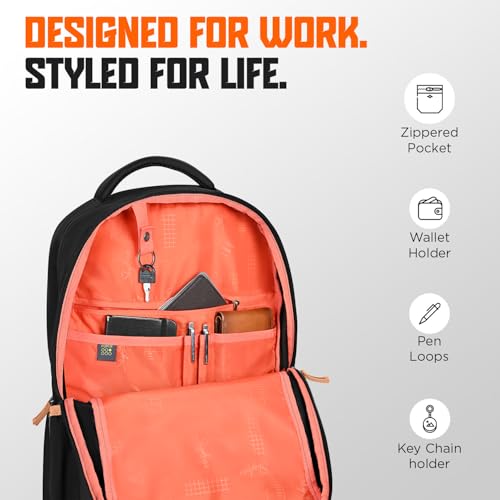 Skybags Zinex 01 30L Laptop Backpack (Black) - Goyalsons ShopMax