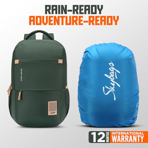 Skybags Zinex 01 30L Laptop Backpack (Dark Olive) - Goyalsons ShopMax
