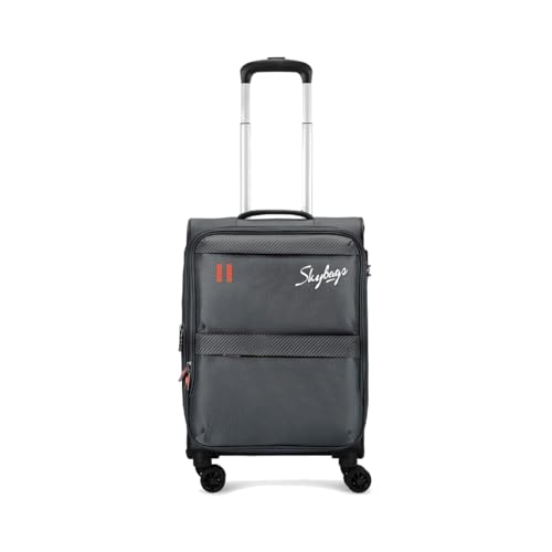 Skybags Polyester 4W Exp Strolley (Grey, Small)